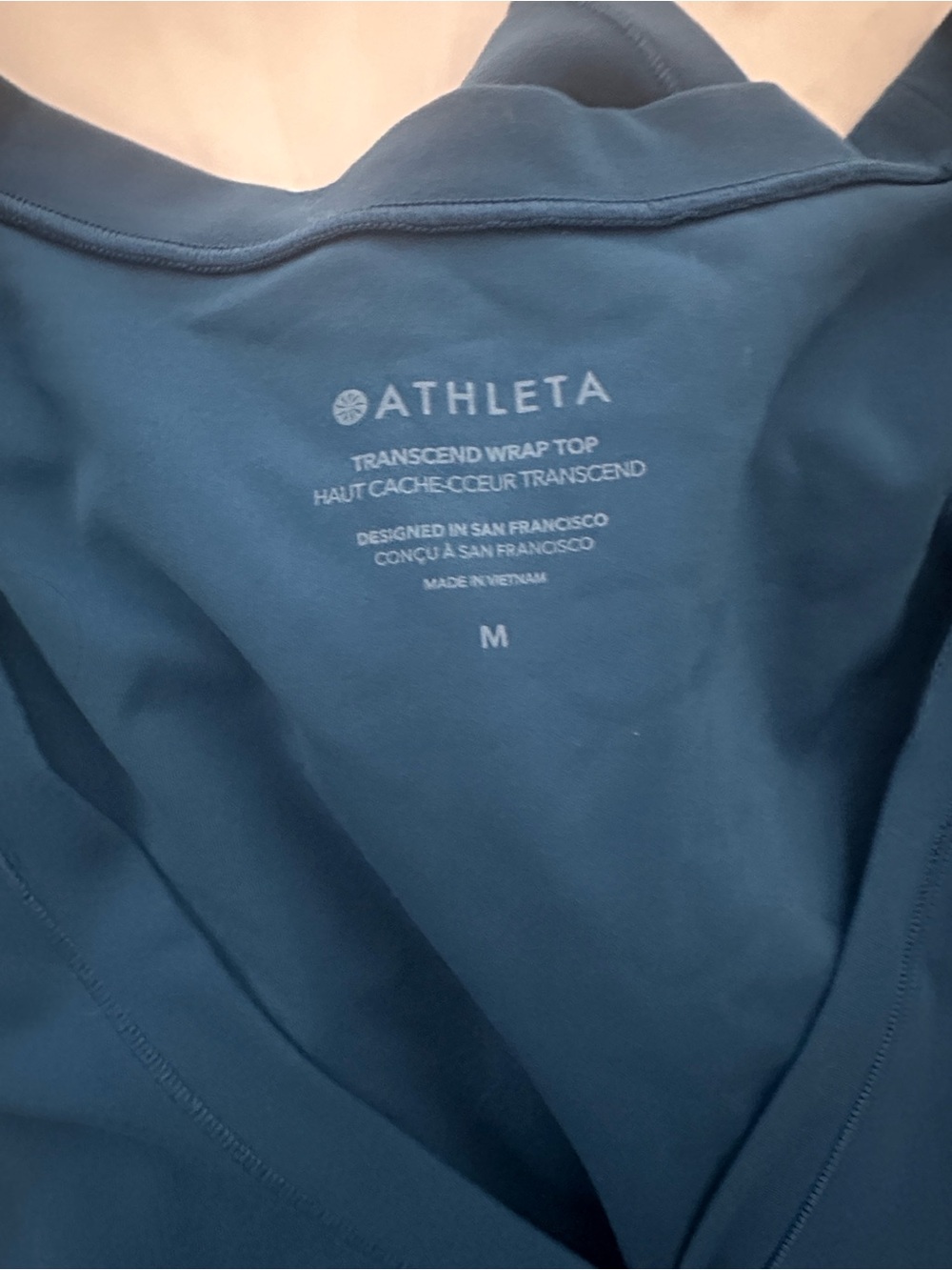 Athleta Transcend Wrap Top - Teal in Size Medium (M) - Picture 2 of 2